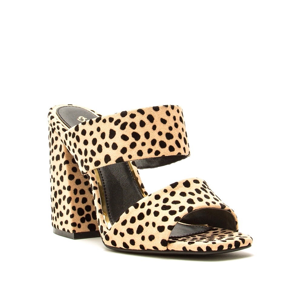 Leopard Print Mule Heels - Picture 2 of 3